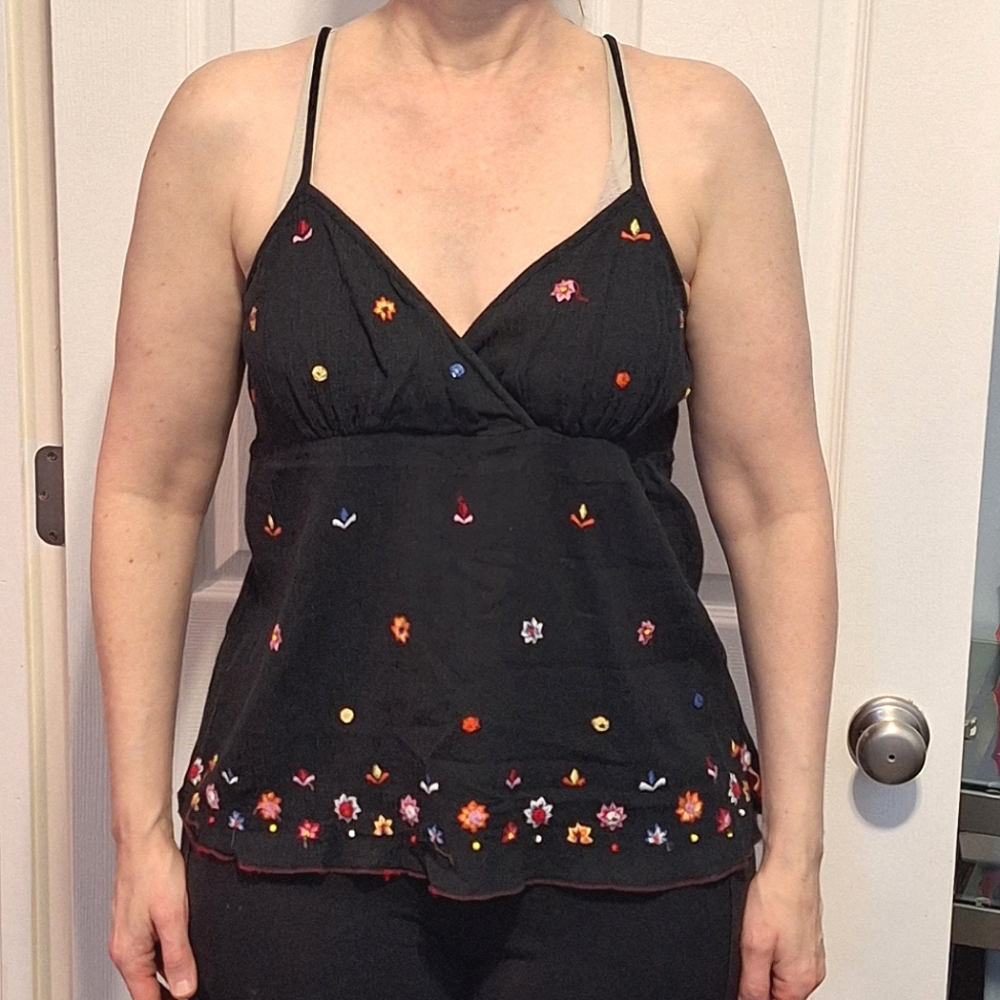 MUDD | Spaghetti Strap Black Cotton Top